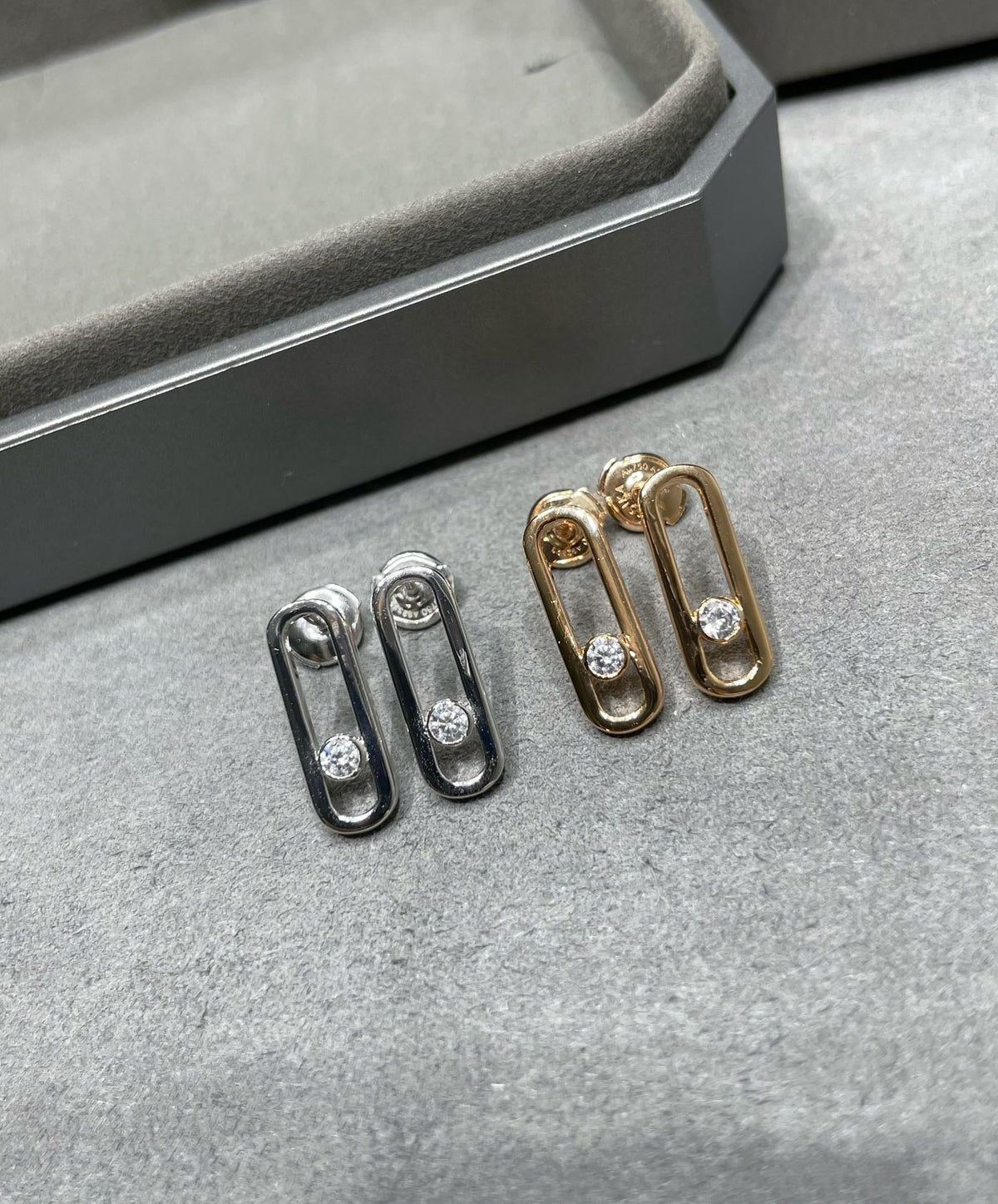 [baslovejewels]MOVE UNO SMALL 1 DIAMOND EARRINGS