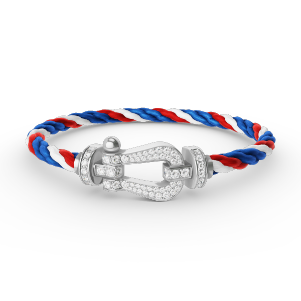 [baslovejewels]FORCE LARGE HORSESHOE FULL DIAMOND BRACELET SILVER