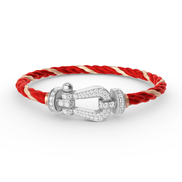 [baslovejewels]FORCE LARGE HORSESHOE FULL DIAMOND BRACELET SILVER